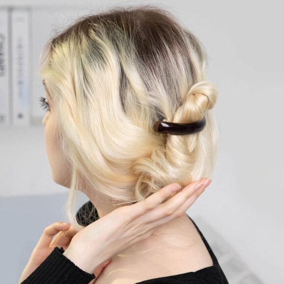 Tortoise Shell Hair Clips Set of 3 Elegant Updo Bun Ponytail Accessories main image 6